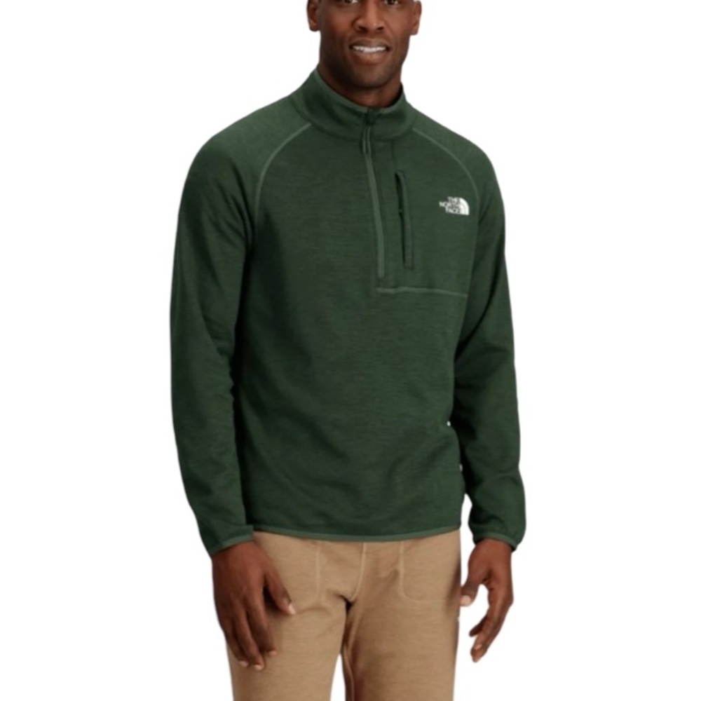 The North Face Canyonlands Half Zip Mens Green Long Sleeve Athleisure Sweatshirt